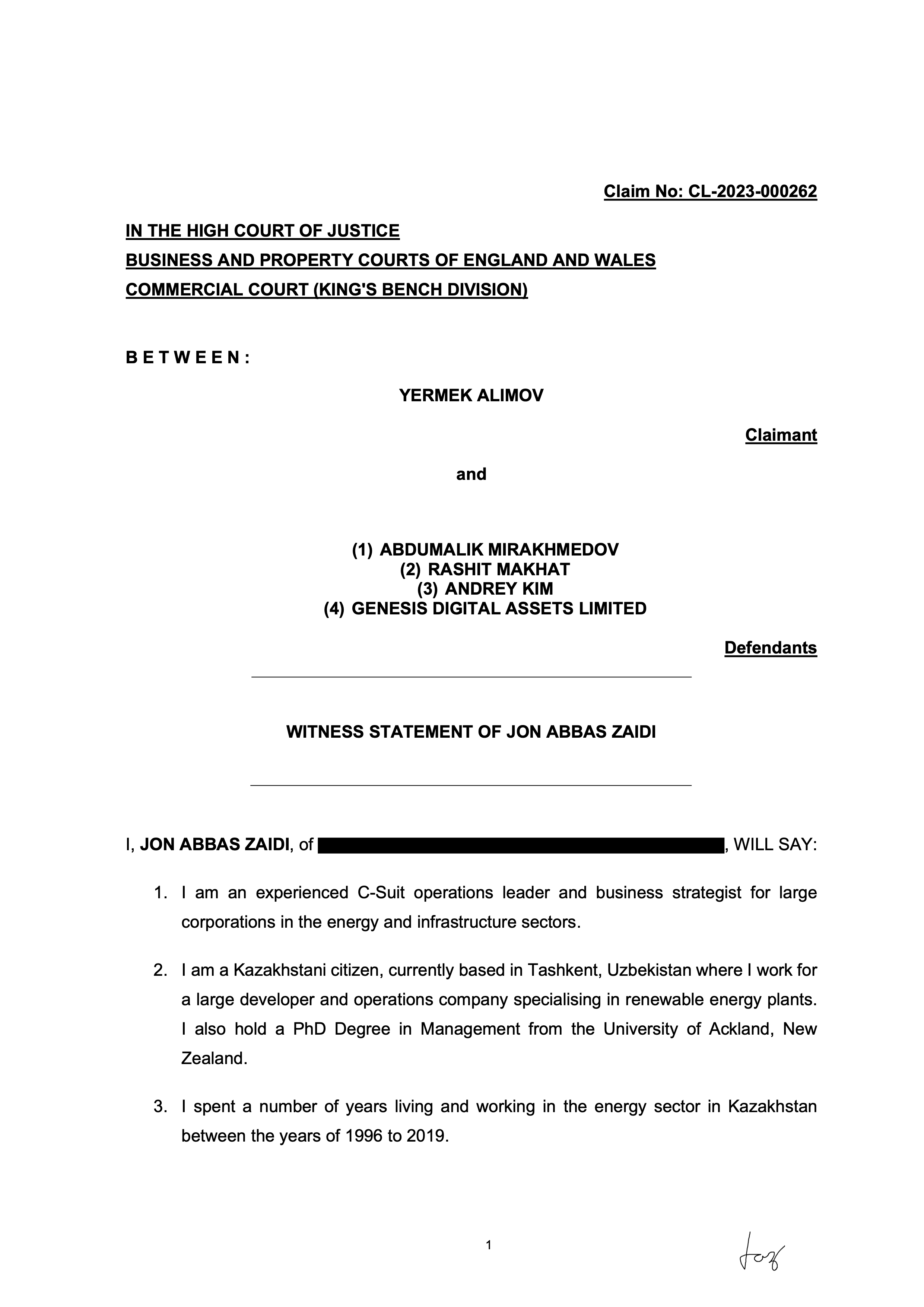 Свидетельские показания Джона