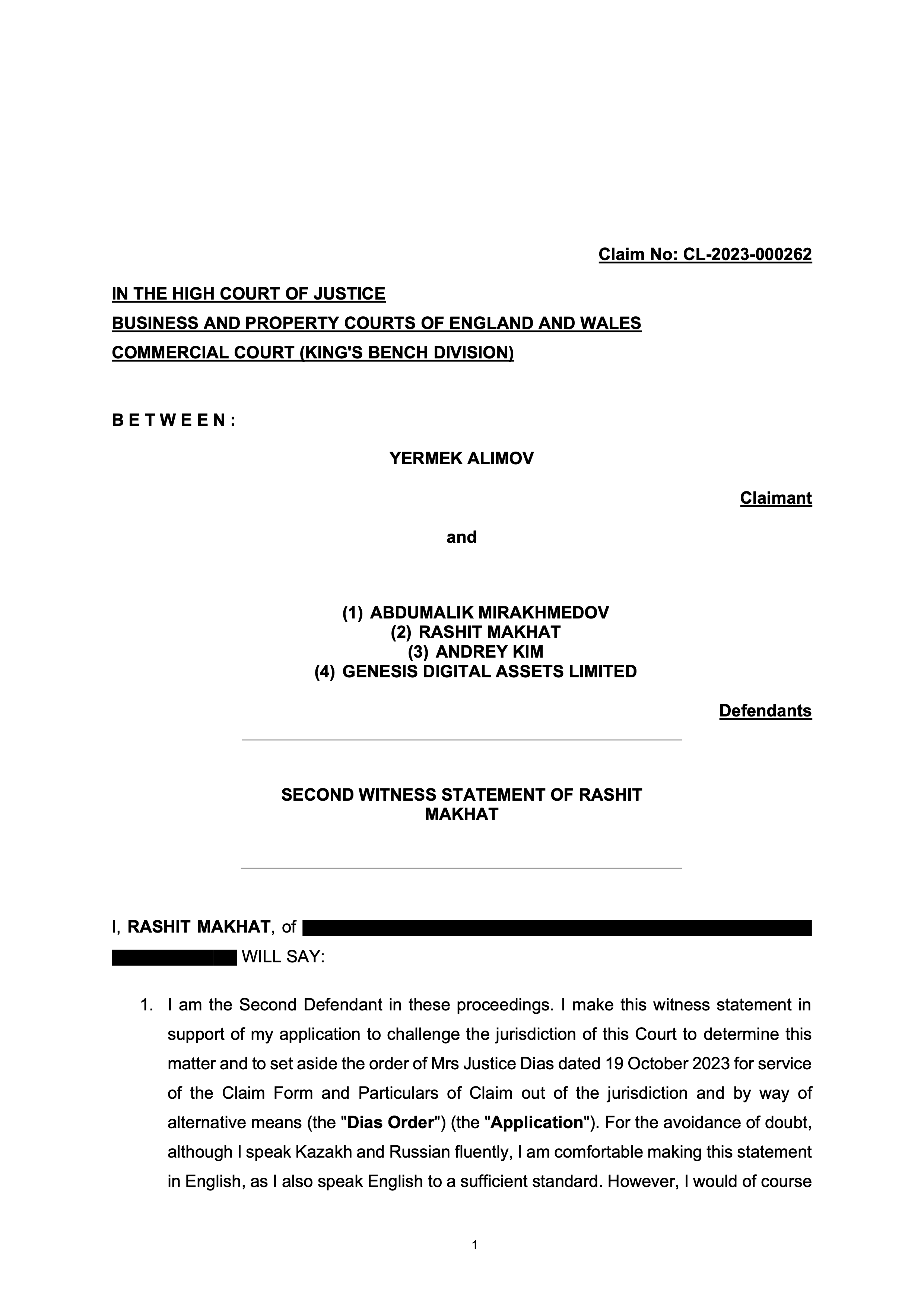 Вторые свидетельские показания RM